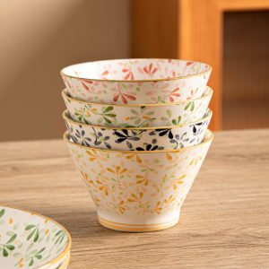 high quality appearance level household ceramic 5 inch conical bowl4