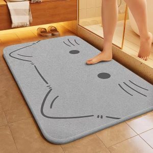 soft diatomite bathroom instant water absorbing mat1